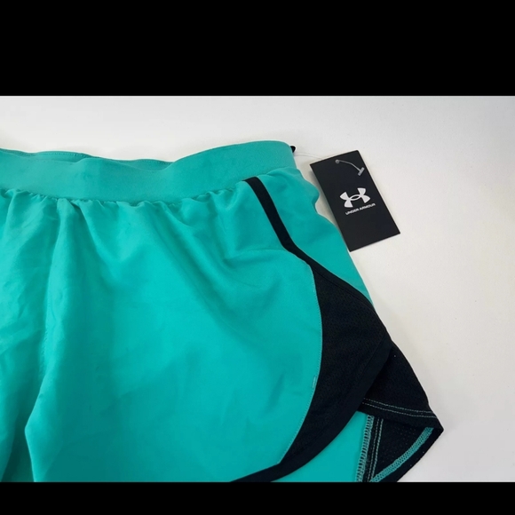 Under Armour Women's UA Fly-By 2.0 Shorts 1350196-369 Neptune/Black Running NEW - Picture 10 of 13